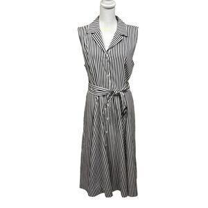 T Tahari striped shirtdress, XL, nautical, classic, preppy, minimalist, office‎